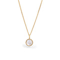 Gold Kalung Perhiasan Perak 925 Wanita White Moonstone Gold Plated