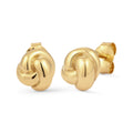 Gold Anting Perhiasan Perak 925 Wanita Stud Knot Gold Plated