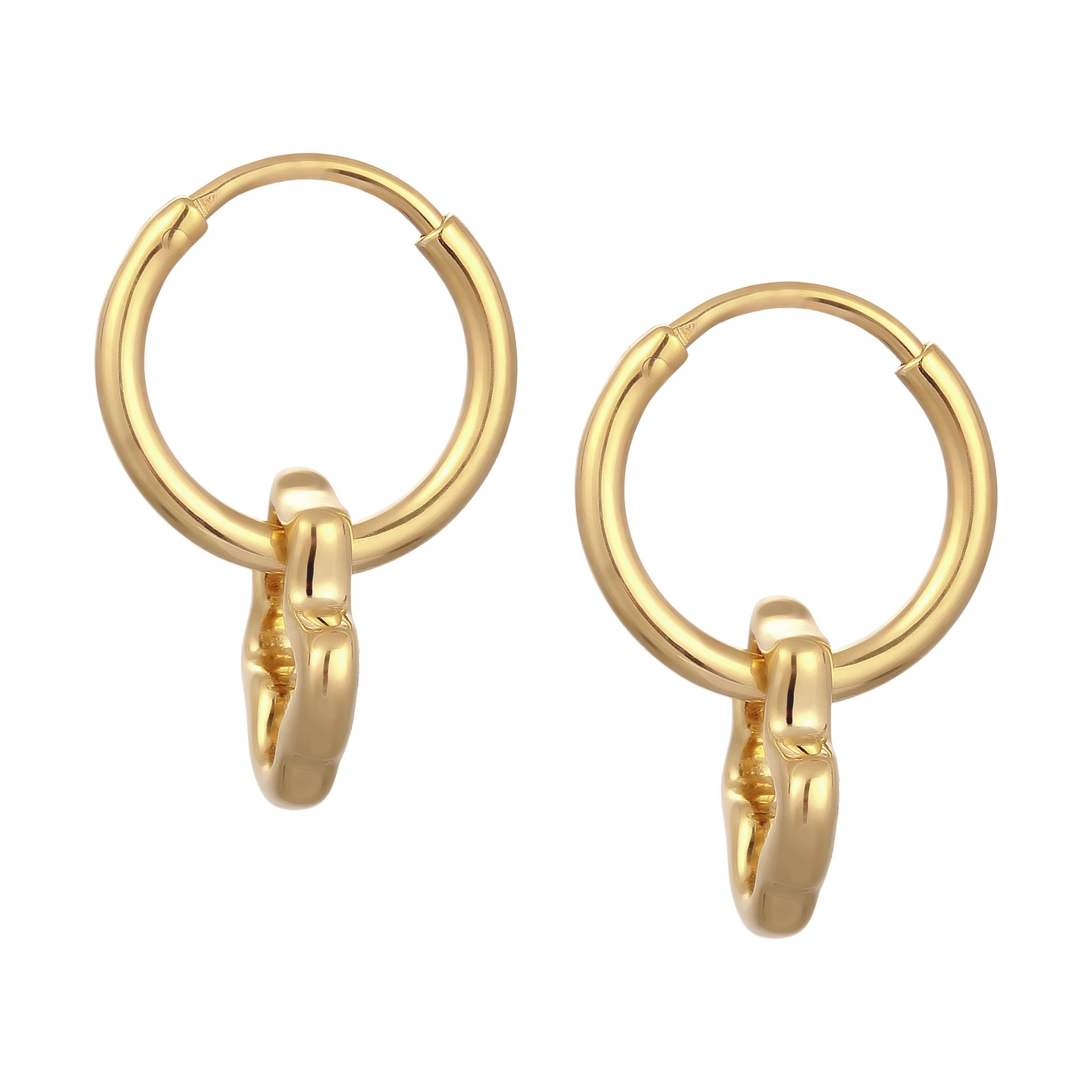 Gold Anting Perhiasan Perak 925 Wanita Flower Creoles Gold Plated