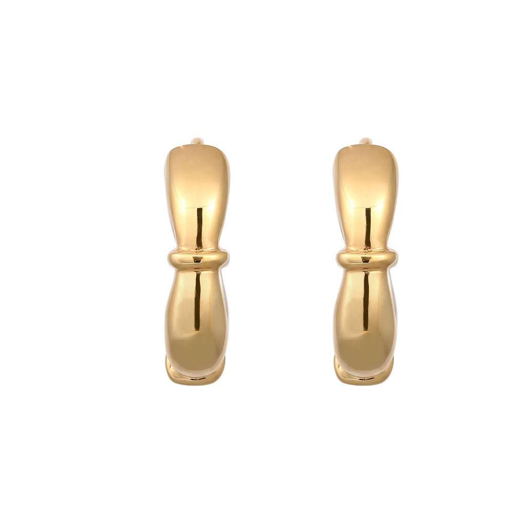 Bicolor Anting Perhiasan Perak 925 Wanita Creole Elegant Bicolor