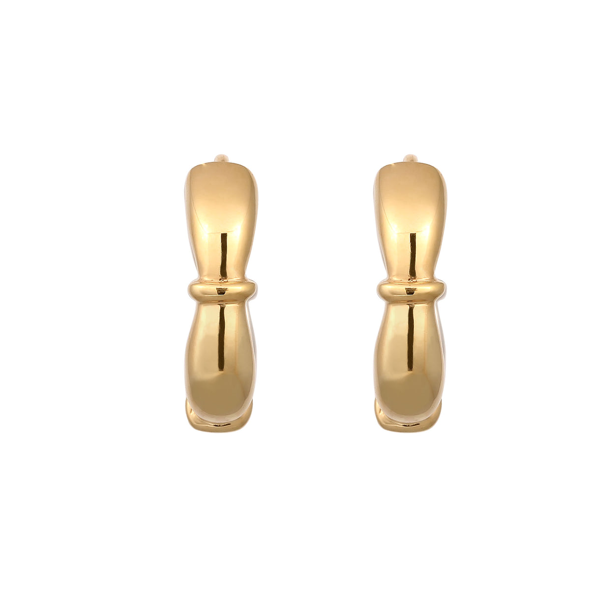 Bicolor Anting Perhiasan Perak 925 Wanita Creole Elegant Bicolor