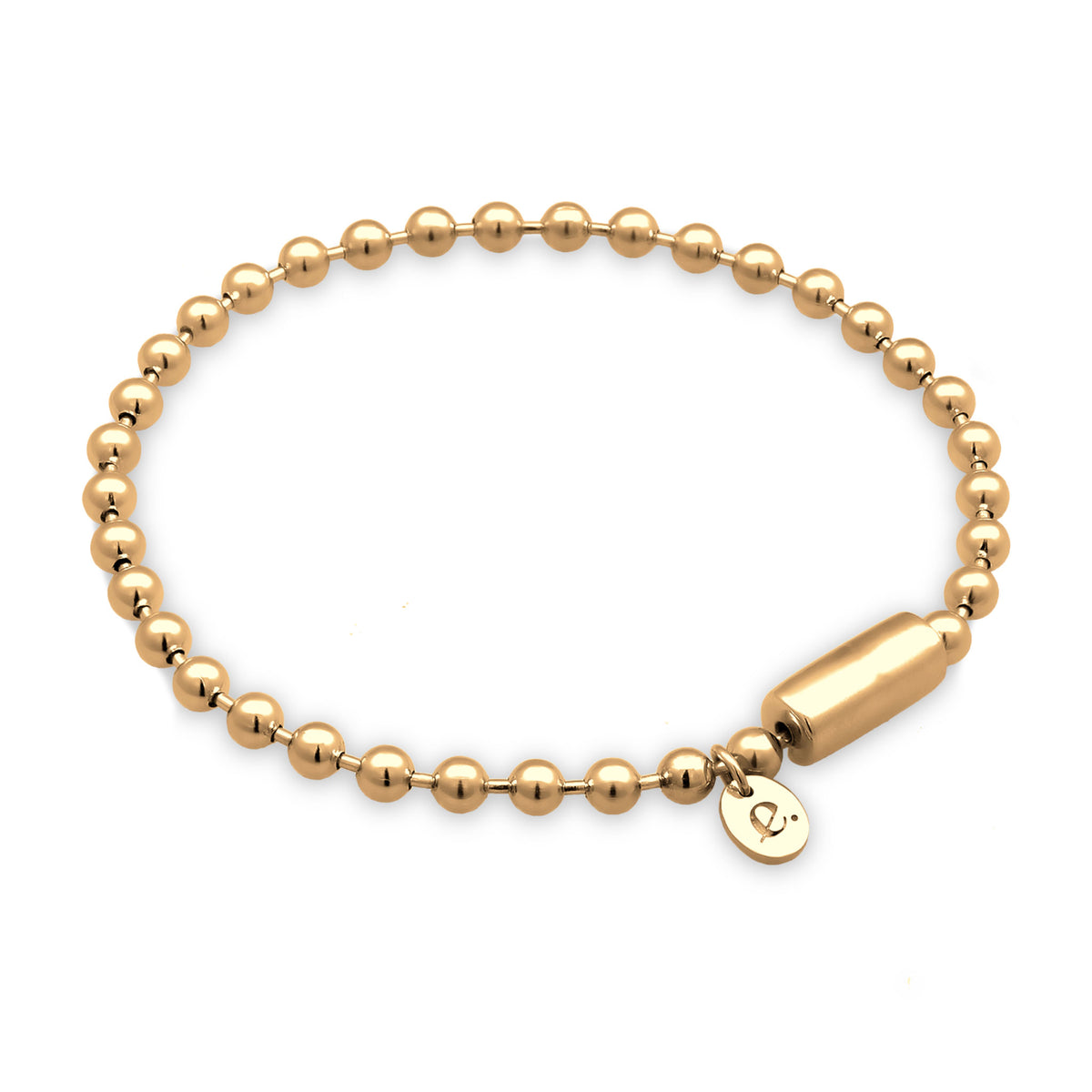Gold - Elli PREMIUM | Bracelet Basic Ball Chain 925 Sterling Silver Gold Plated