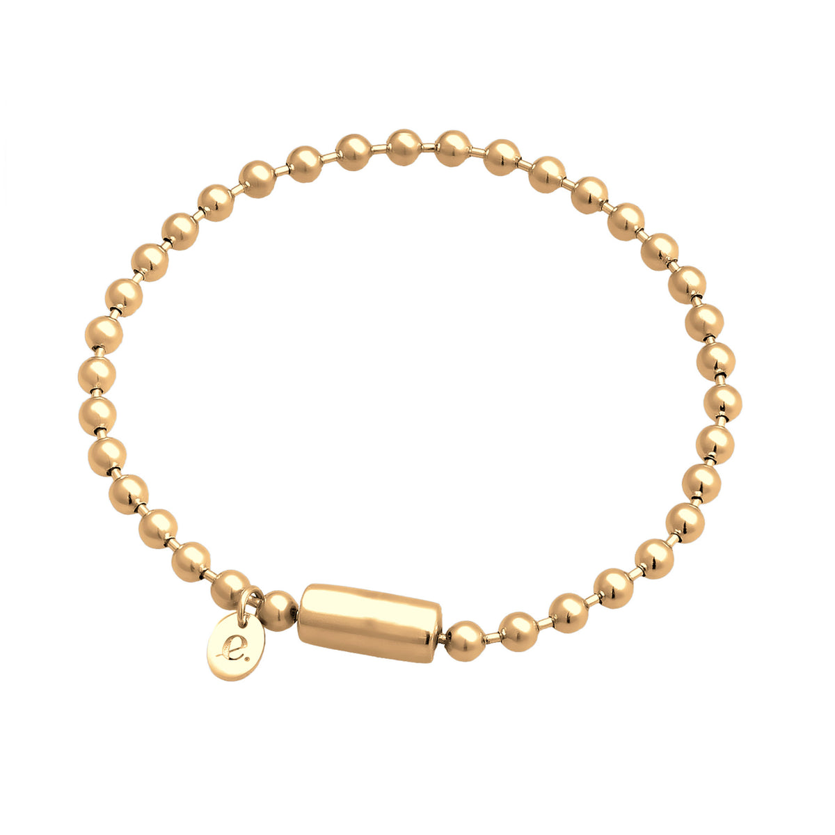 Gold - Elli PREMIUM | Bracelet Basic Ball Chain 925 Sterling Silver Gold Plated
