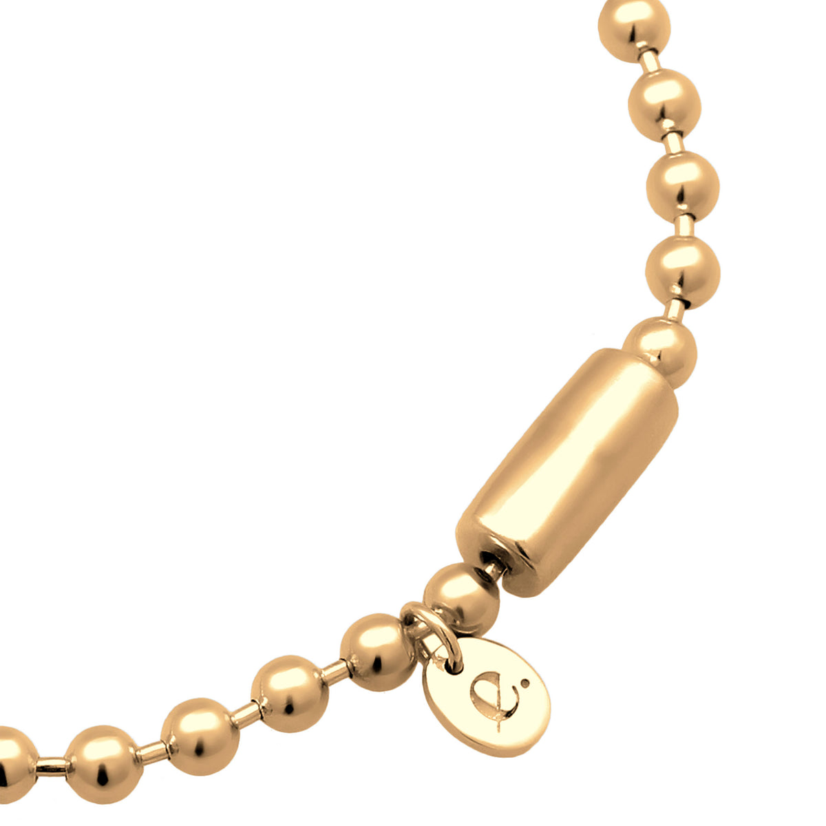 Bracelet Basic Ball Chain 925 Sterling Silver Gold Plated