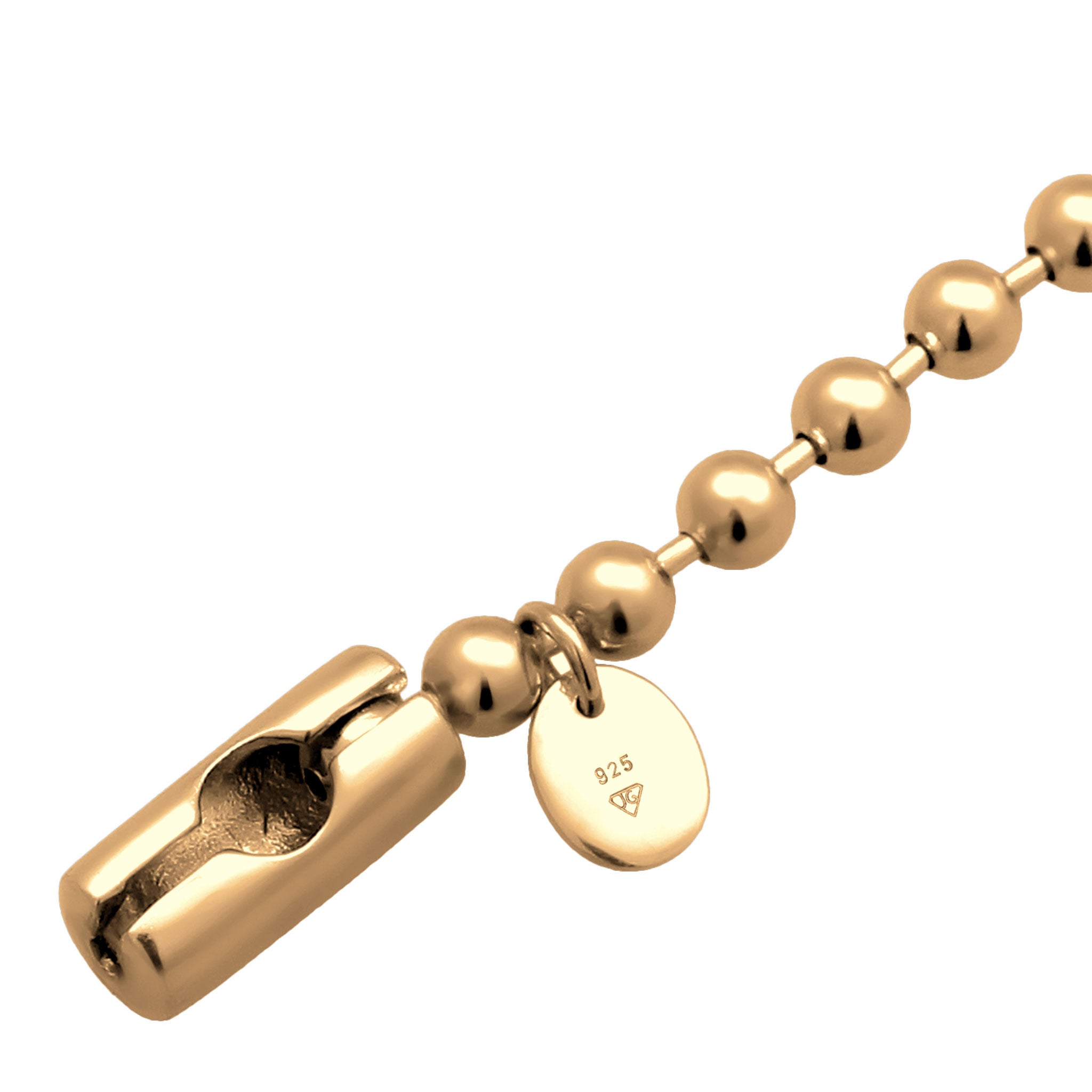 Gold Gelang Perhiasan Perak 925 Wanita Ball Chain Gold Plated