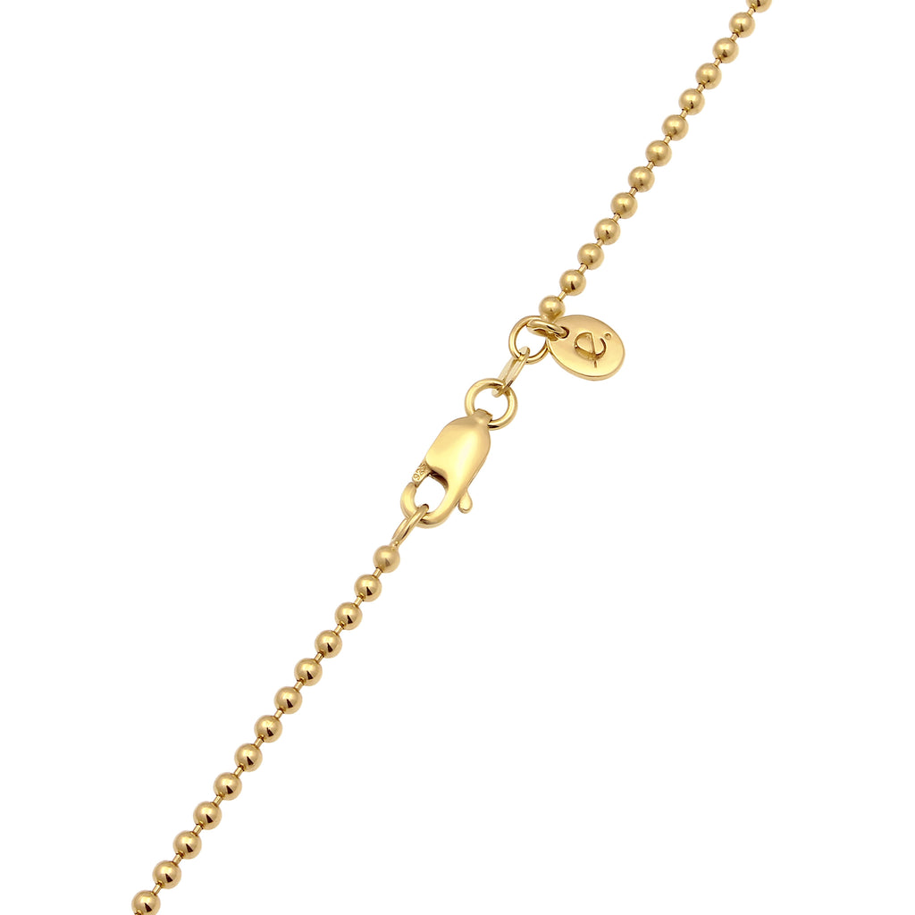 Gold Kalung Perhiasan Perak 925 Wanita Ball Zirconia Gold Plated