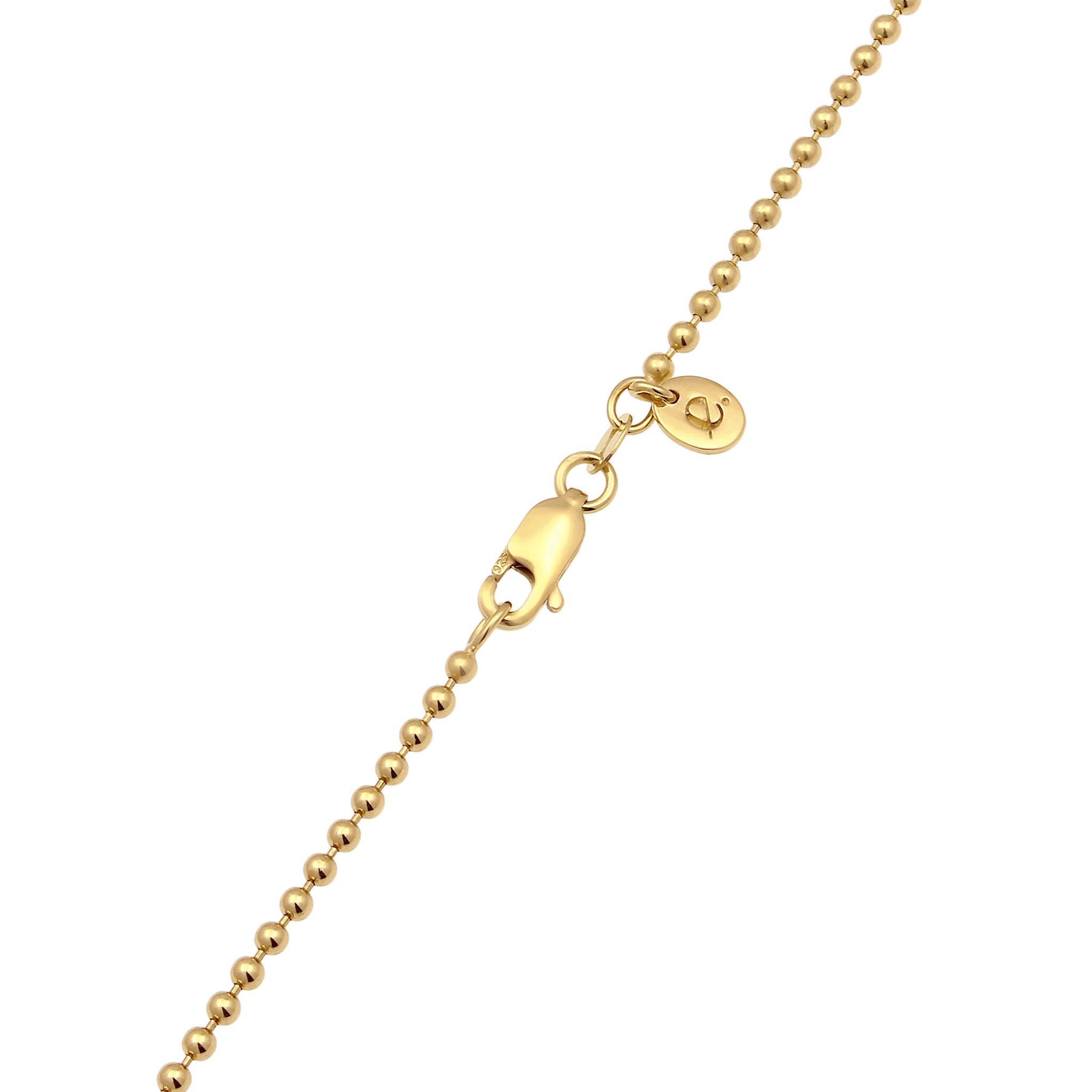 Gold Kalung Perhiasan Perak 925 Wanita Ball Zirconia Gold Plated