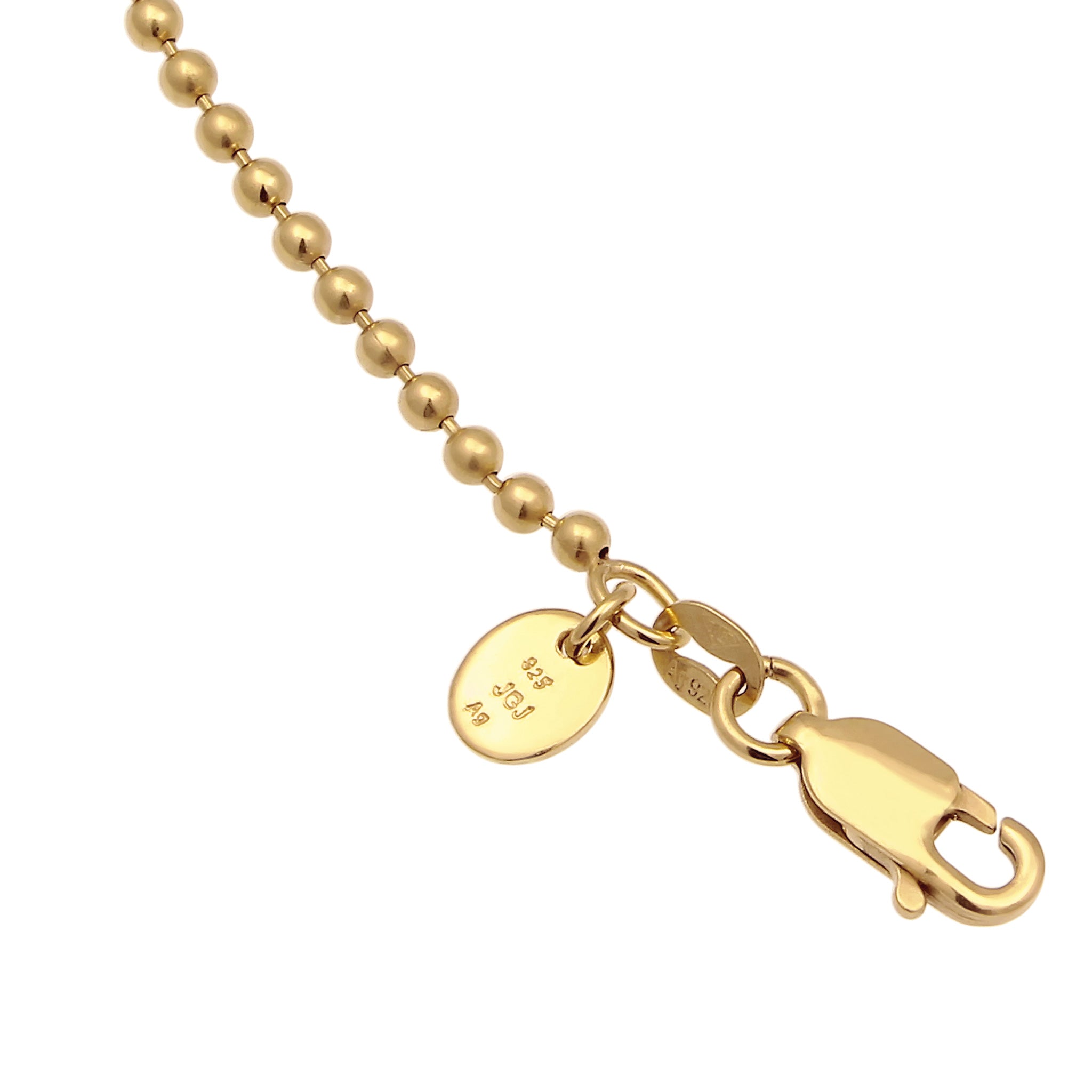 Gold Kalung Perhiasan Perak 925 Wanita Ball Zirconia Gold Plated
