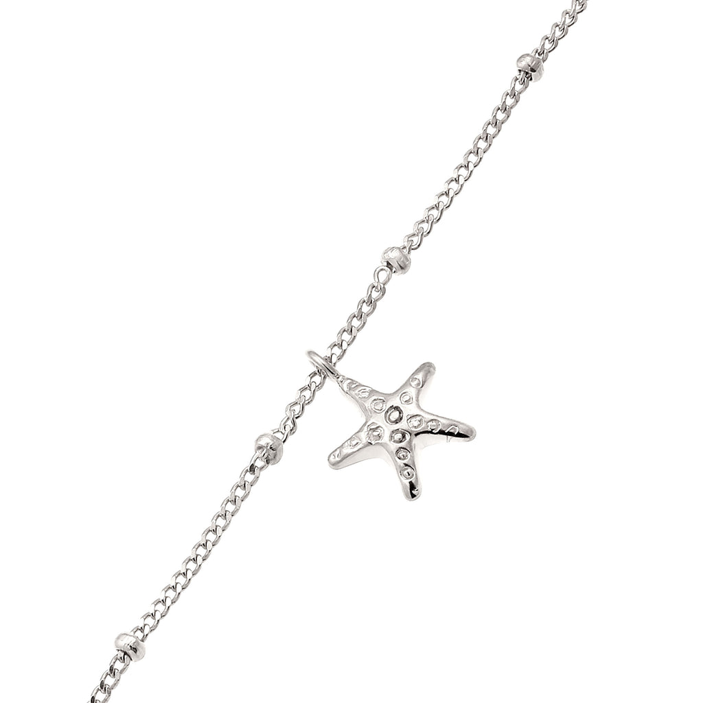 Silver Kalung Perhiasan Perak 925 Wanita Starfish Choker