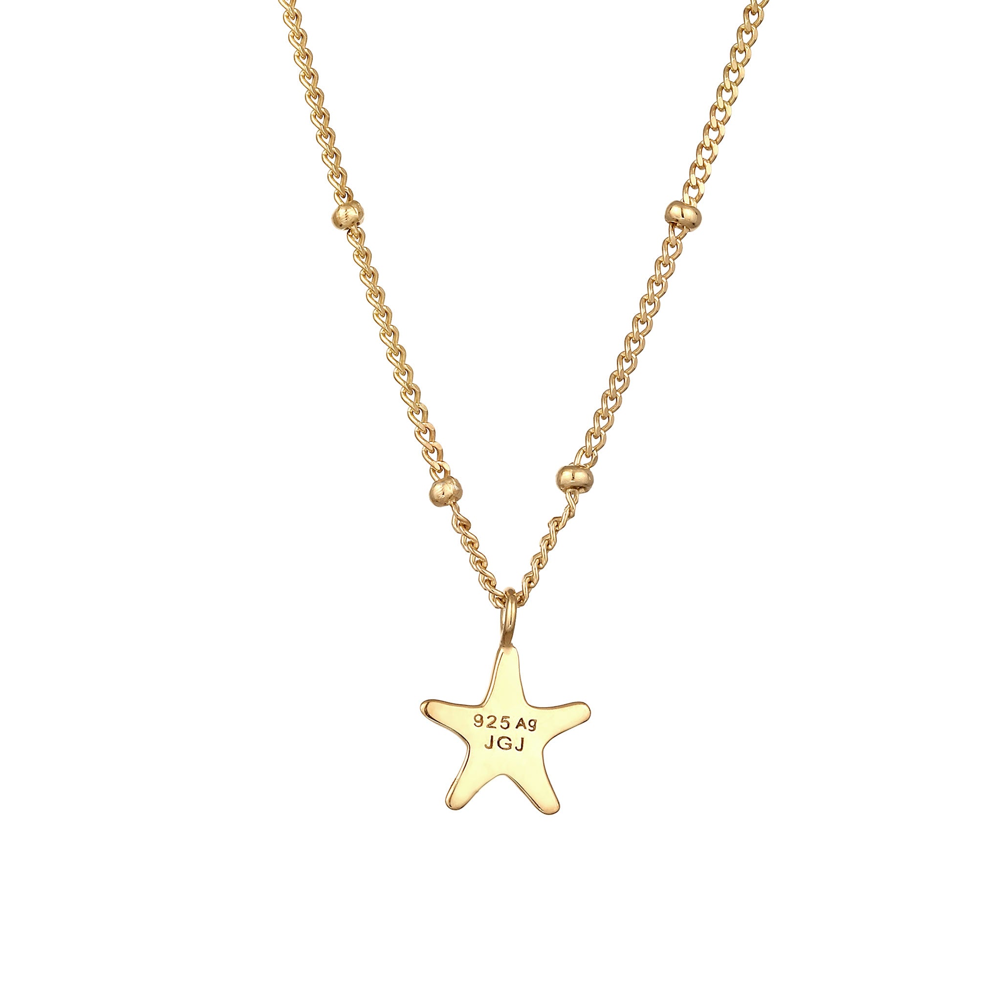 Gold Kalung Perhiasan Perak 925 Wanita Starfish Choker Gold Plated