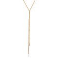 Gold Kalung Perhiasan Perak 925 Wanita Y-Chain Gold Plated