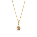 Gold Kalung Perhiasan Perak 925 Wanita Sunstone Orange Gold Plated