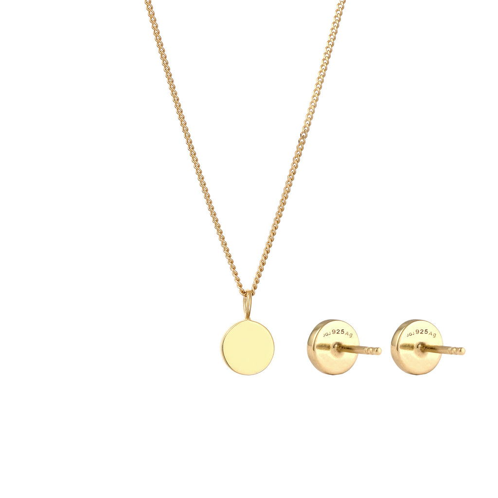 Gold Set Perhiasan Perak 925 Wanita Moonstone Gold Plated