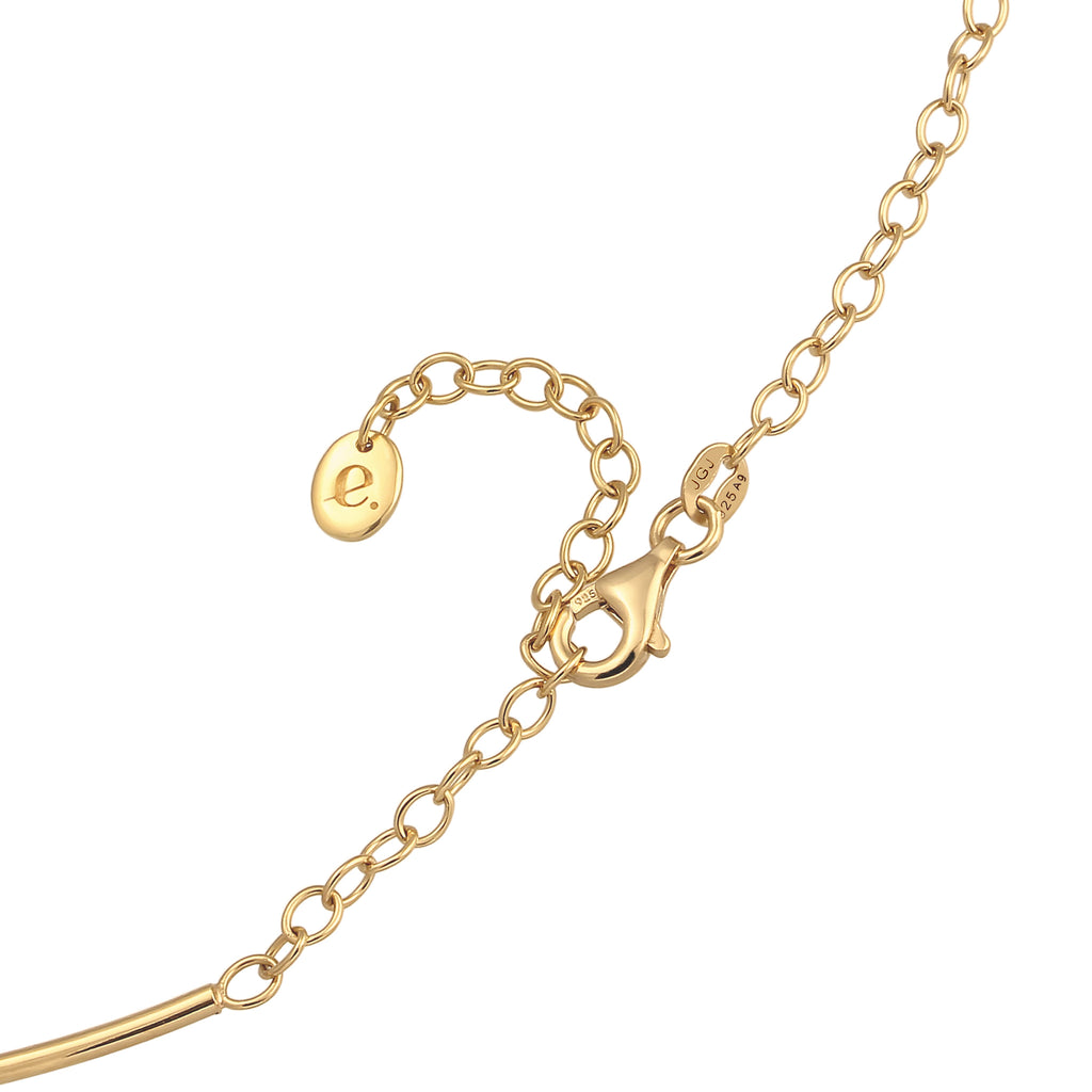 Gold Kalung Perhiasan Perak 925 Wanita Elegant White Shell Pearl Gold Plated