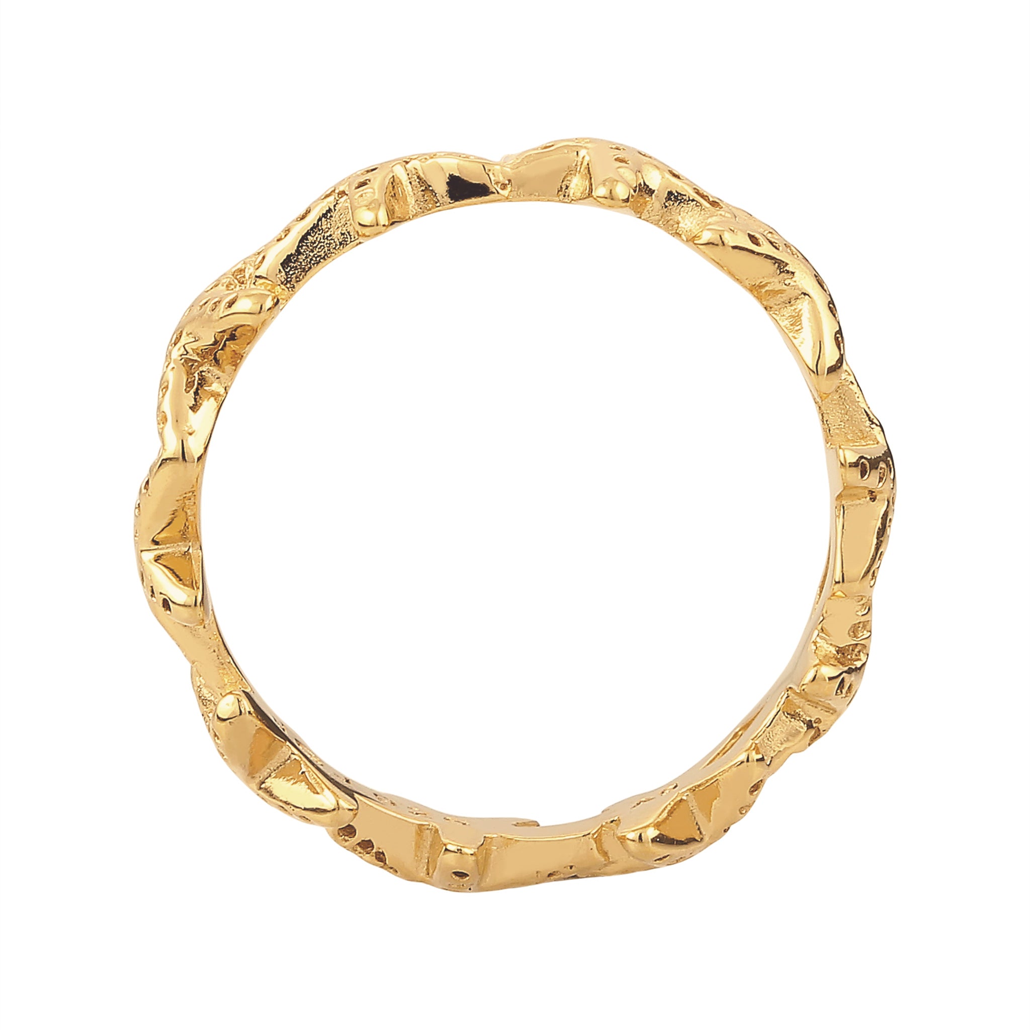 Gold Cincin Perhiasan Perak 925 Wanita Starfish Gold Plated