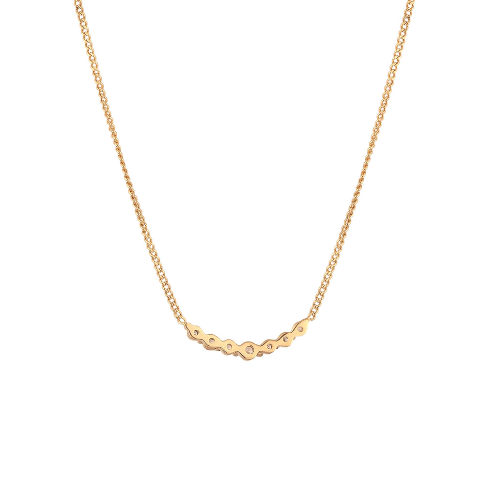 Gold Kalung Perhiasan Perak 925 Wanita White Lab Grown Diamond Gold Plated