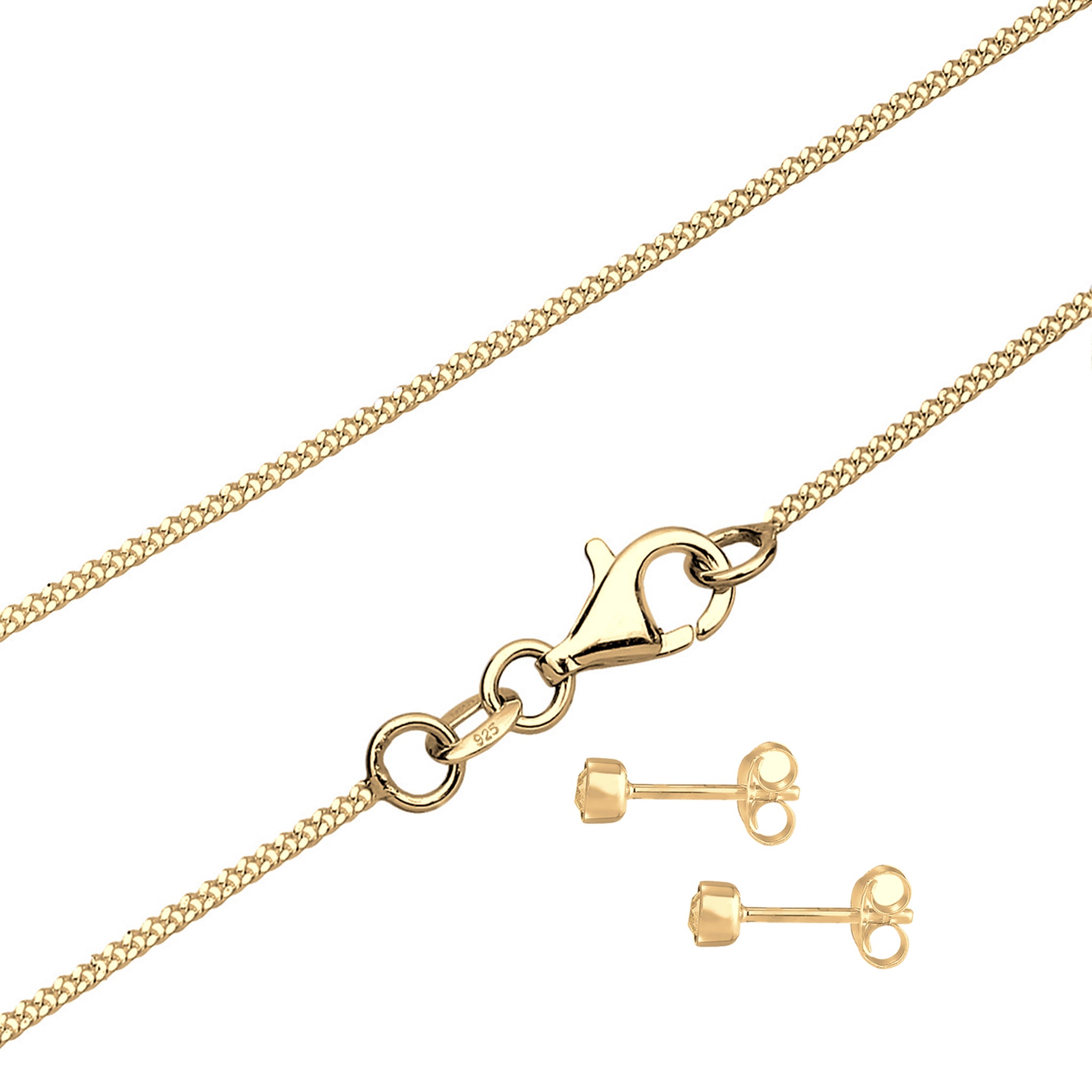 Gold Set Perhiasan Perak 925 Wanita Feather Crystals Gold Plated