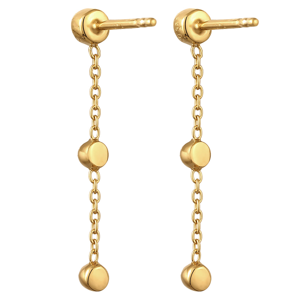 Gold Anting Perhiasan Perak 925 Wanita Stud Elegant Crystals Gold Plated