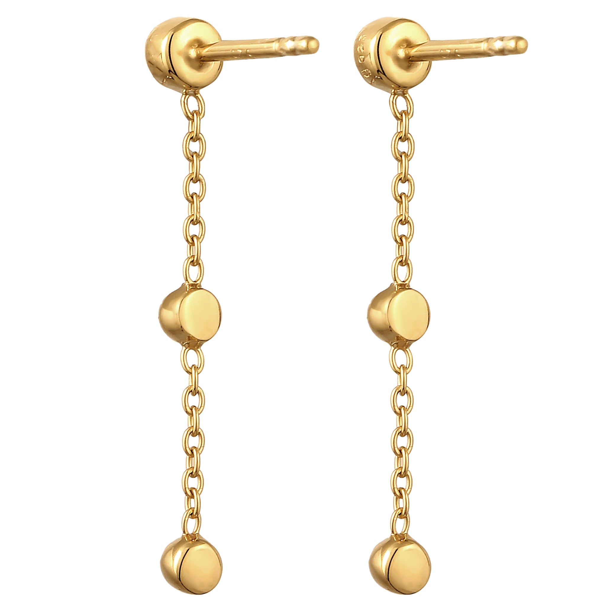 Gold Anting Perhiasan Perak 925 Wanita Stud Elegant Crystals Gold Plated