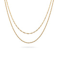 Gold Kalung Perhiasan Perak 925 Wanita Singapore Chain Gold Plated