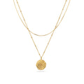Gold Kalung Perhiasan Perak 925 Wanita Layer Plate Spiral Gold Plated