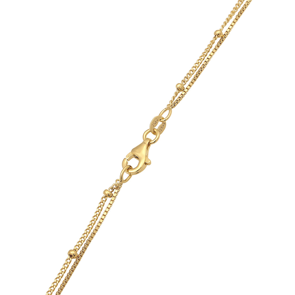 Gold Kalung Perhiasan Perak 925 Wanita Layer Plate Spiral Gold Plated