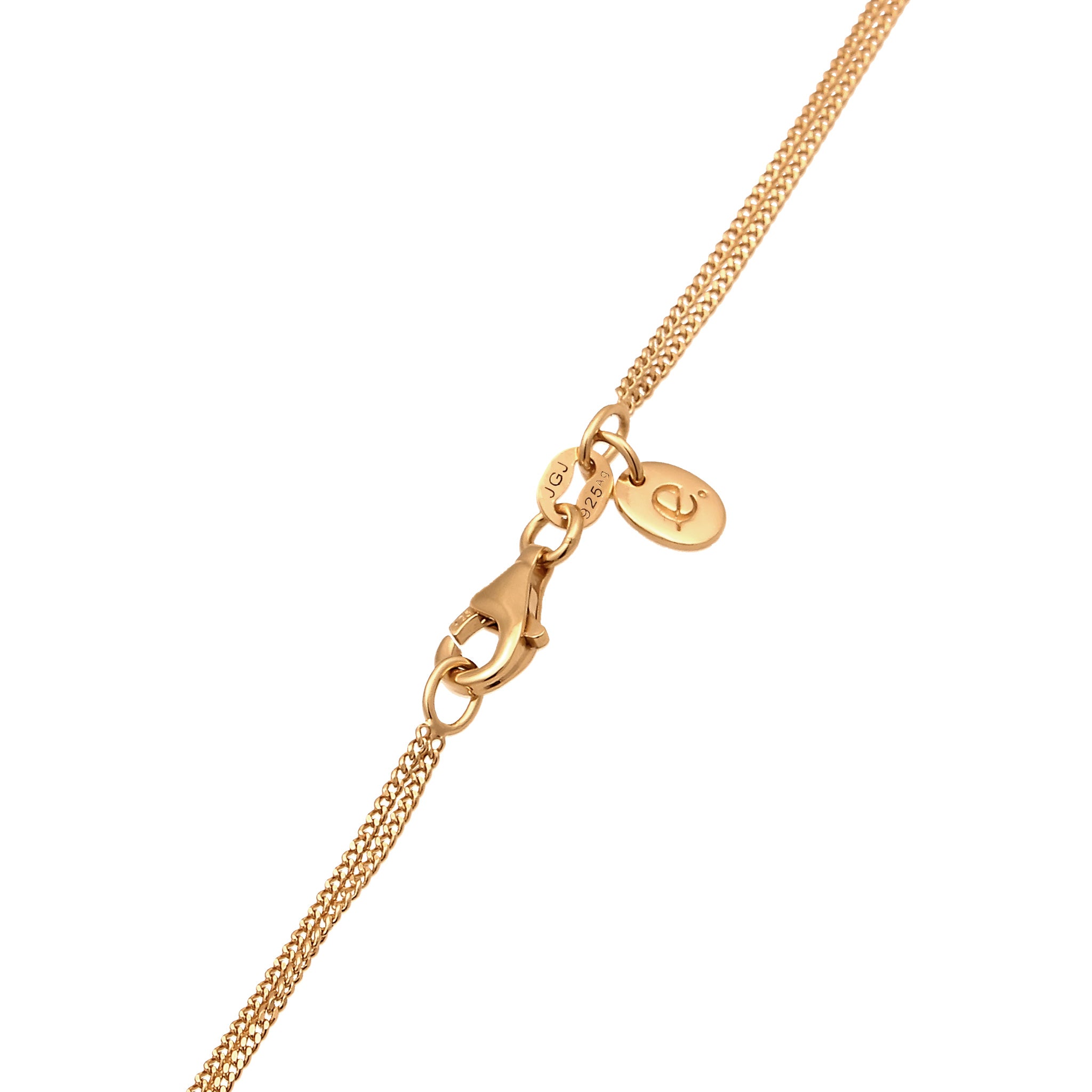 Gold Kalung Perhiasan Perak 925 Wanita Layer Moonstone Gold Plated