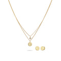 Gold Set Perhiasan Perak 925 Wanita Elegant Swarovski® Crystals Gold Plated