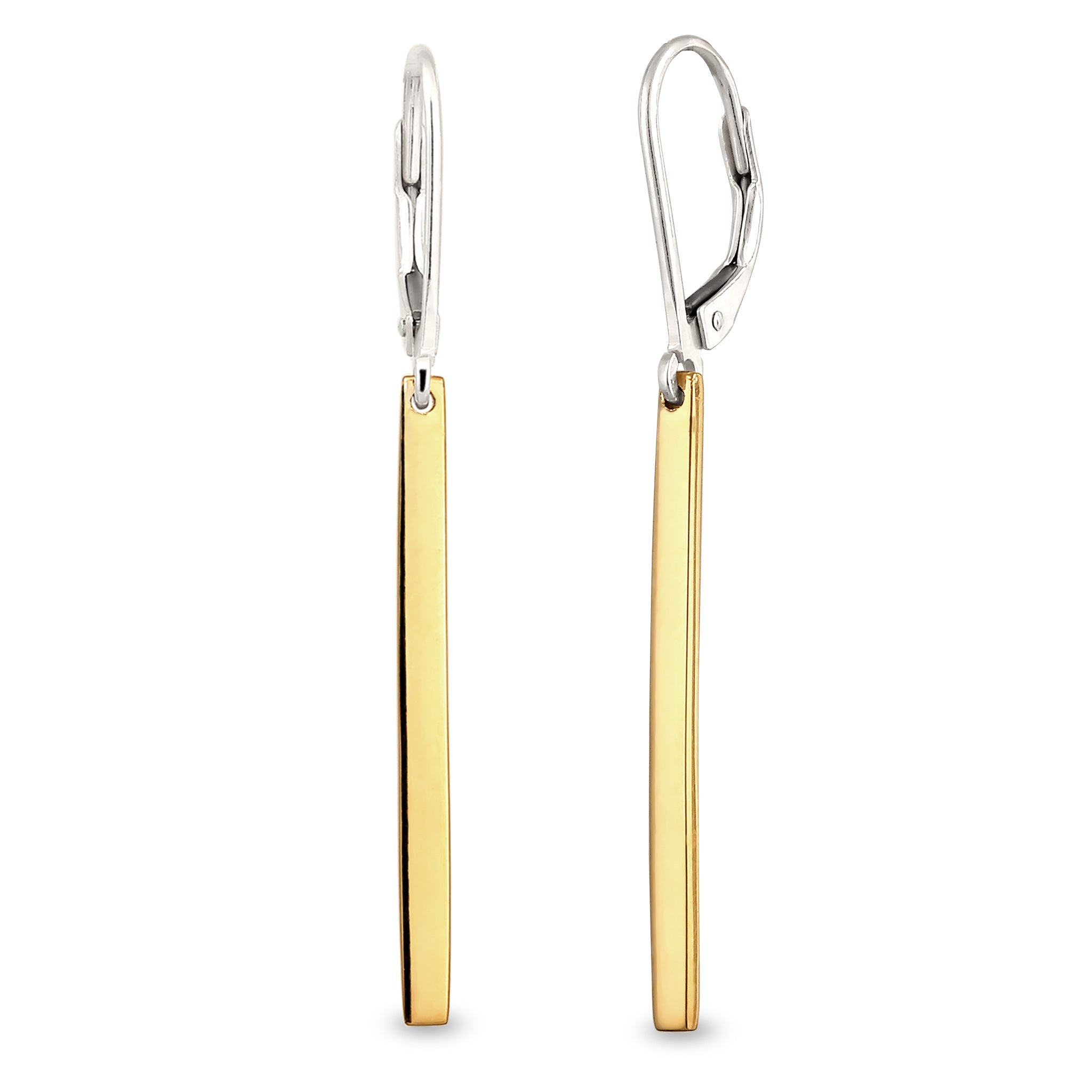 Bicolor Anting Perhiasan Perak 925 Wanita Ear Hanger Bicolor