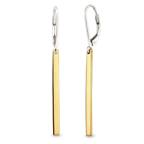 Bicolor Anting Perhiasan Perak 925 Wanita Ear Hanger Bicolor