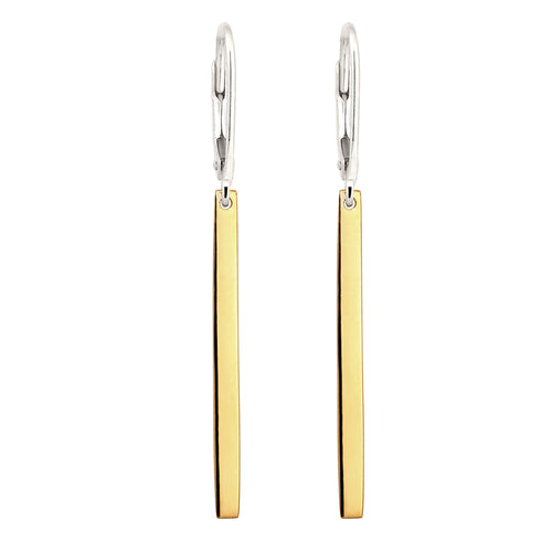 Bicolor Anting Perhiasan Perak 925 Wanita Ear Hanger Bicolor