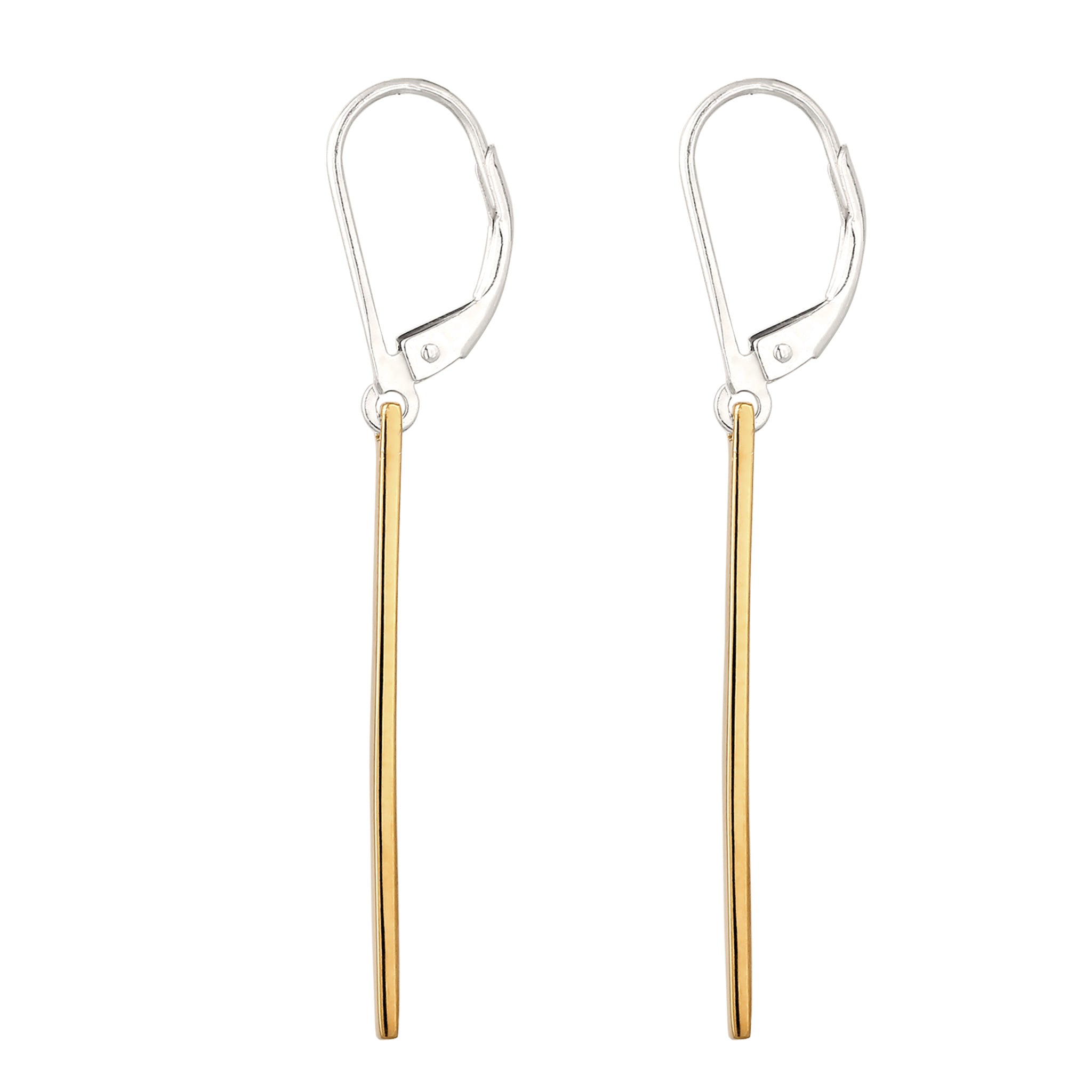 Bicolor Anting Perhiasan Perak 925 Wanita Ear Hanger Bicolor