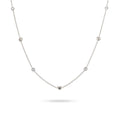 Silver Kalung Perhiasan Perak 925 Wanita Heart White Crystals