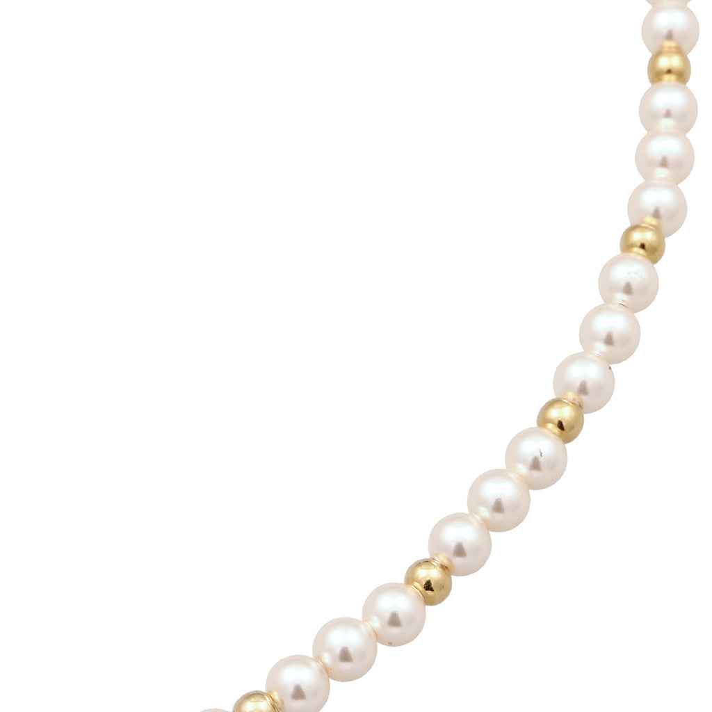 Gold Gelang Perhiasan Perak 925 Elegant Pearl Gold Plated