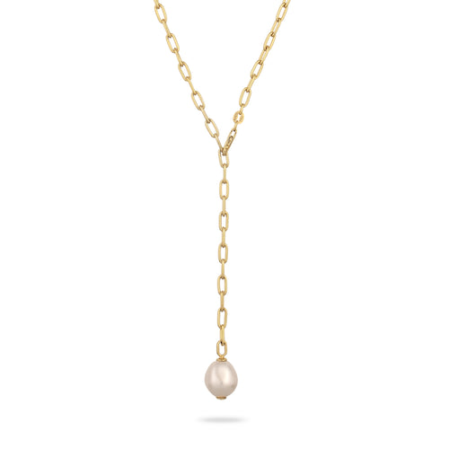 Gold Kalung Necklace Perak 925 Lapis Emas Wanita Mutiara Swarovski® Minimalis