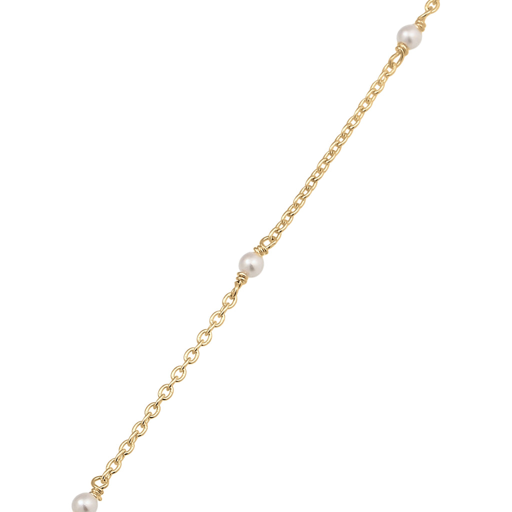 Gold Kalung Perhiasan Perak 925 Wanita & Pendek Swarovski Pearl Gold-plated
