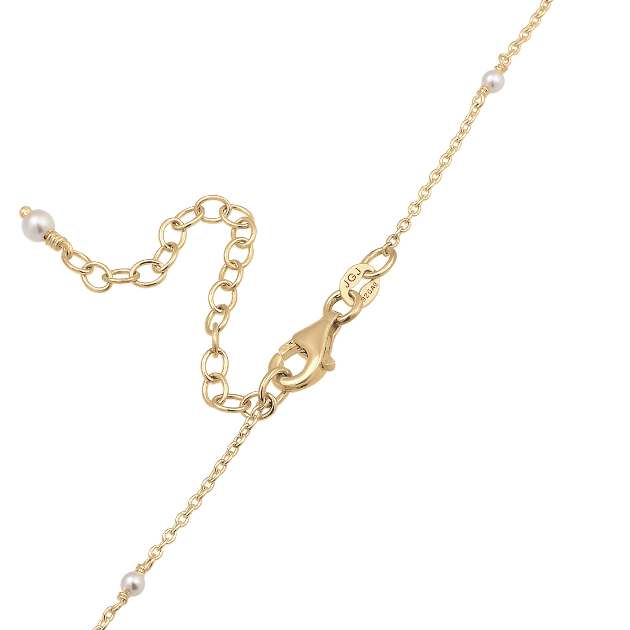 Gold Kalung Perhiasan Perak 925 Wanita & Pendek Swarovski Pearl Gold-plated
