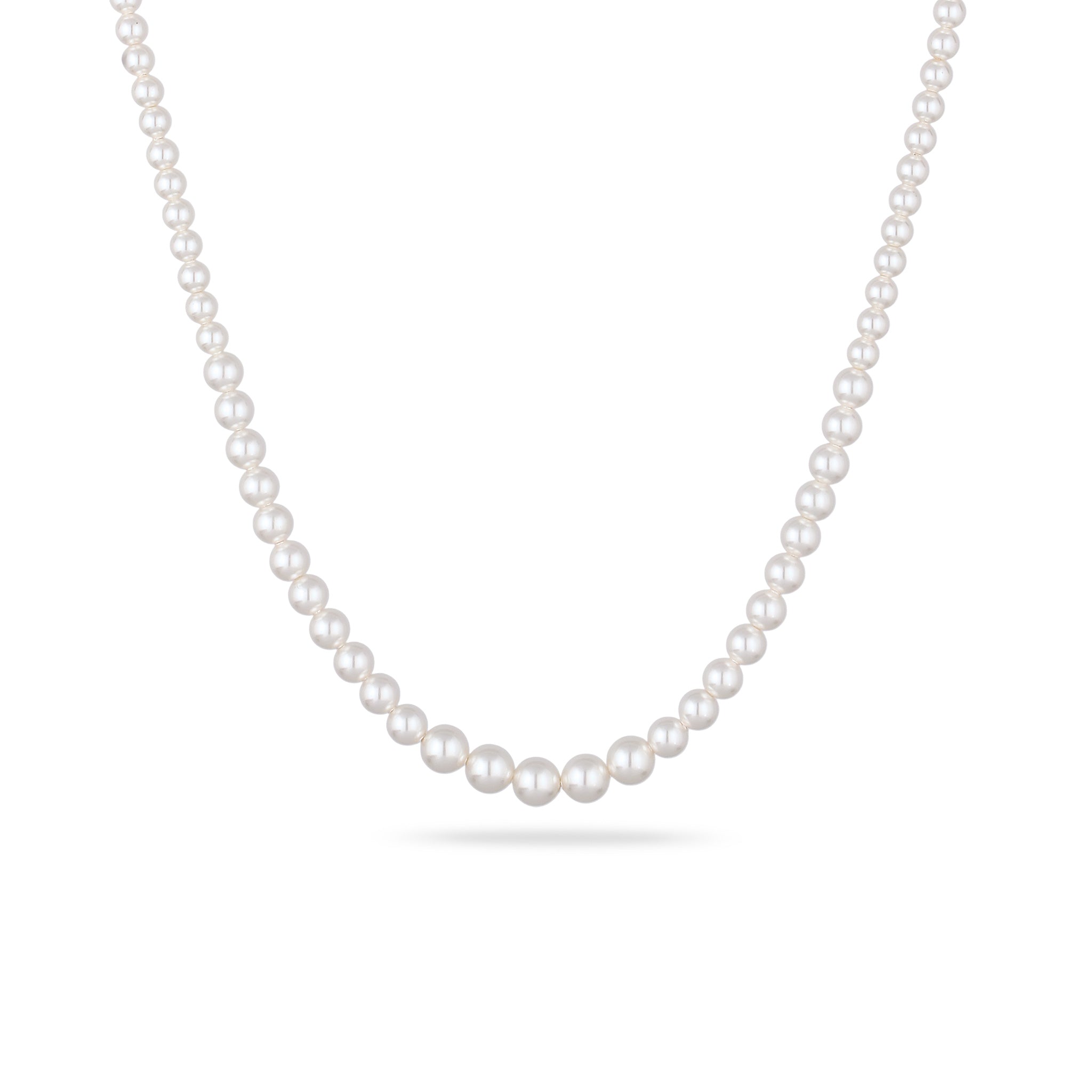 Gold Kalung Perhiasan Perak 925 Wanita Elegant Swarovski® Pearl Gold Plated