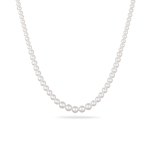 Gold Kalung Perhiasan Perak 925 Wanita Elegant Swarovski® Pearl Gold Plated