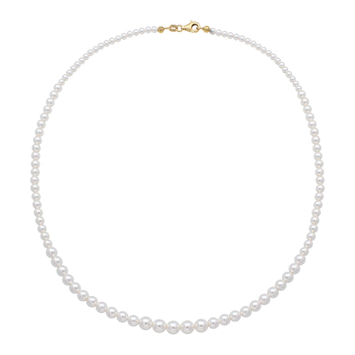 Gold Kalung Perhiasan Perak 925 Wanita Elegant Swarovski® Pearl Gold Plated