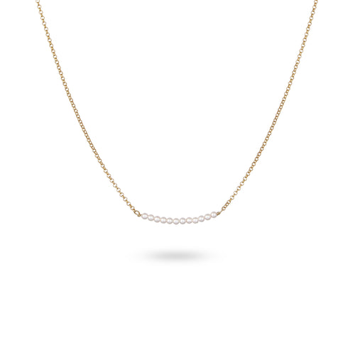 Gold Kalung Perhiasan Perak 925 Wanita Choker Swarovski® Pearl Gold Plated