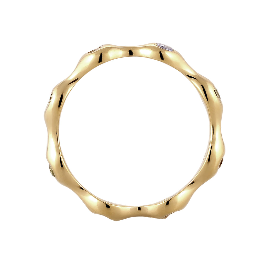 Gold Cincin Perhiasan Perak 925 Wanita Tanzanite Moonstone Citrine Gold Plated