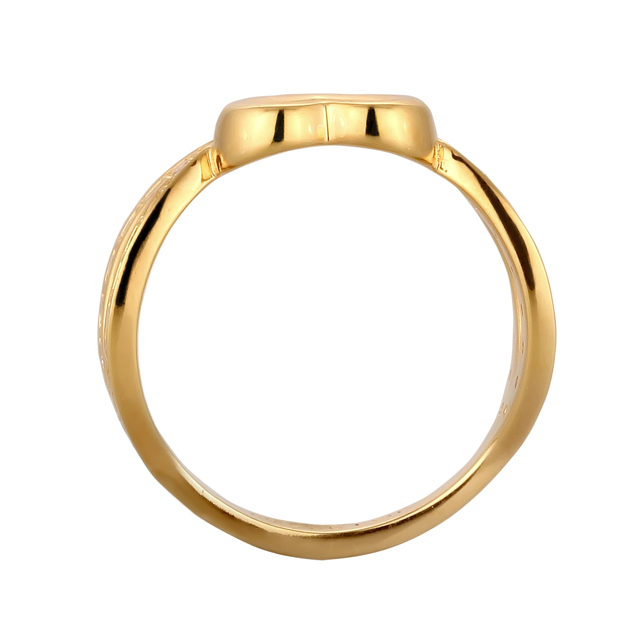 Gold Cincin Perhiasan Perak 925 Wanita Heart Zirconia Gold Plated