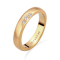 Gold Cincin Perhiasan Perak 925 Wanita Elegant White Lab Grown Diamond Gold Plated