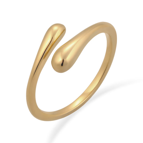 Gold Cincin Perhiasan Perak 925 Wanita Wrap Gold Plated