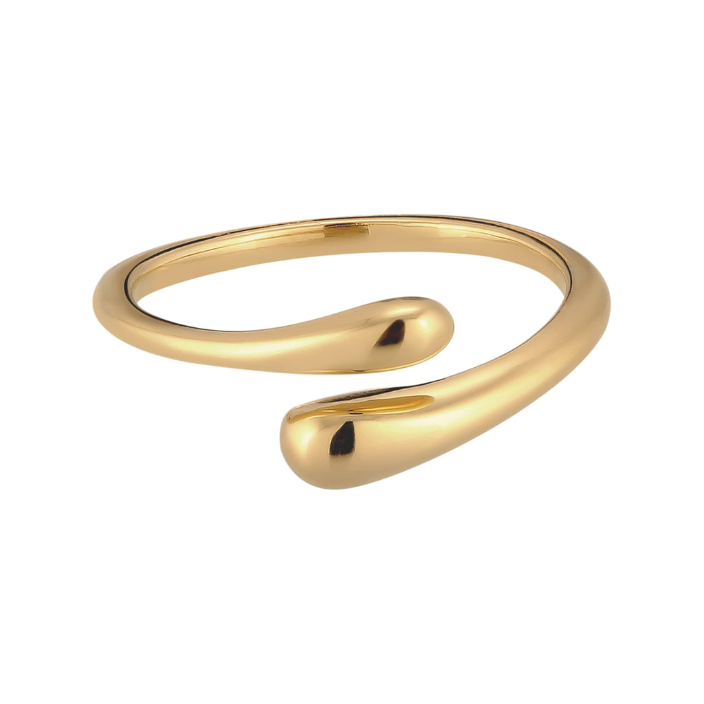 Gold Cincin Perhiasan Perak 925 Wanita Wrap Gold Plated