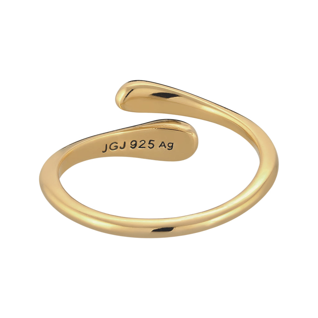 Gold Cincin Perhiasan Perak 925 Wanita Wrap Gold Plated