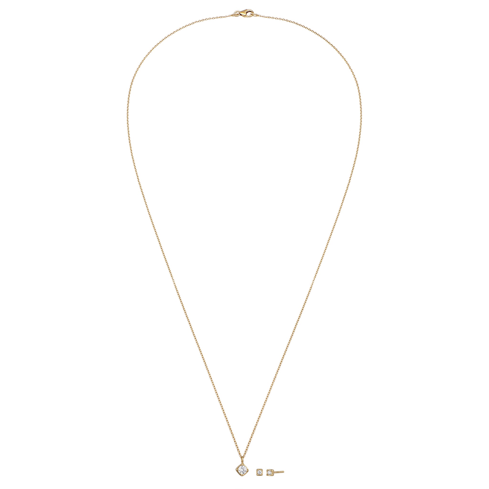 Gold Set Perhiasan Perak 925 Wanita with Crystals Gold Plated