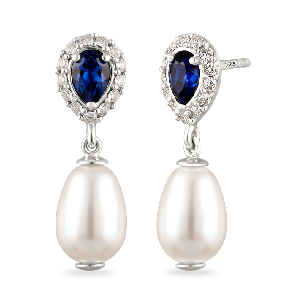 Silver Anting Perhiasan Perak 925 Wanita Swarovski® Crystals Pearl