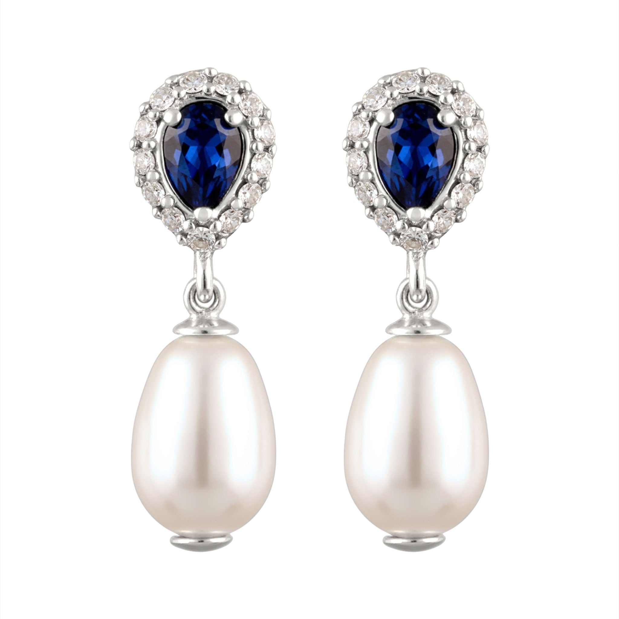 Silver Anting Perhiasan Perak 925 Wanita Swarovski® Crystals Pearl